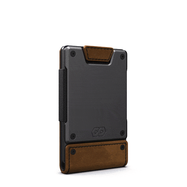 PROOF Wallet | The Survivor | Camo Ballistic Nylon & Black Full Grain Leather with Dark Gunmetal