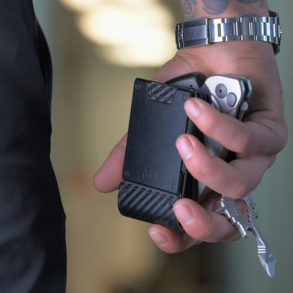 PROOF Wallet | The Oracle | Black Carbon Fiber & Dark Gunmetal